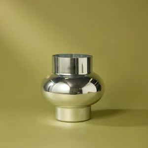 Gallium Metallic Vase | Silver - 27cm