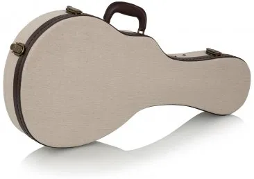 Gator Deluxe Wood Case for Mandolin- Journeyman Burlap Exterior