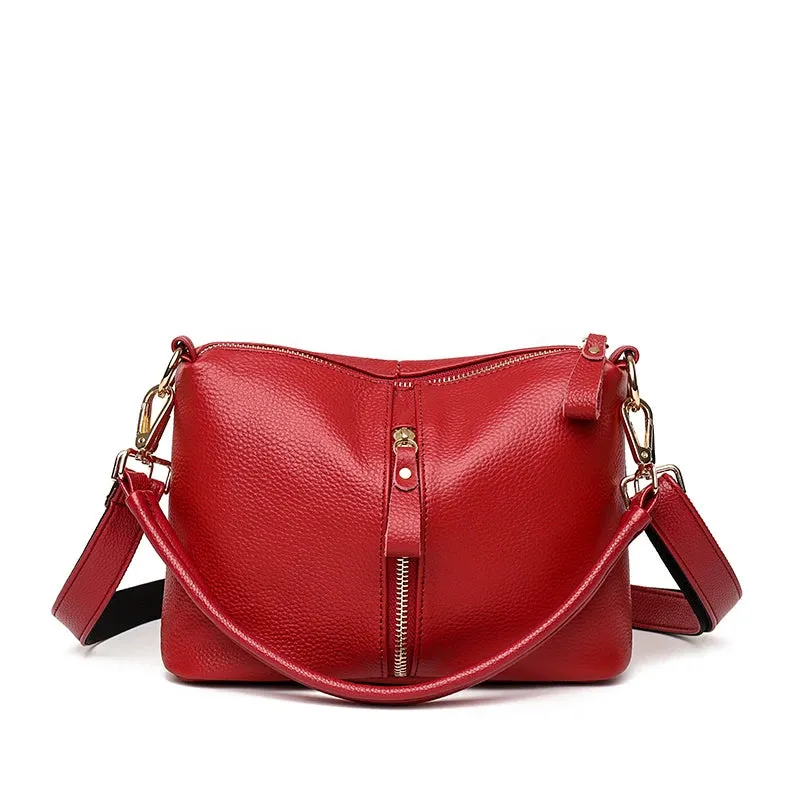 Genuine Leather Bags For Women Casual Simple Small Women's Handbags High Quality Natural Cowskin Female Shoulder Crossbody Tote