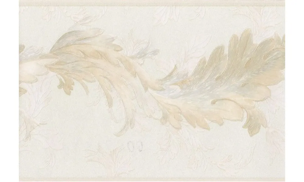 Gold Light Pink Oak Leaves 31616300 Wallpaper Border