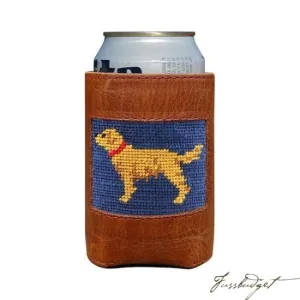 Golden Retriever Needlepoint Can Cooler