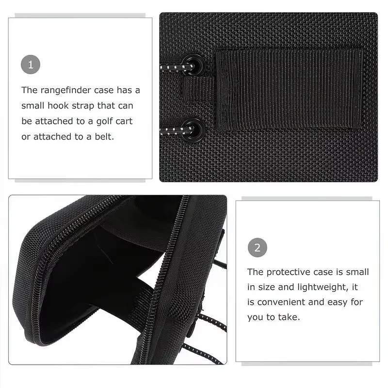 Golf Rangefinder Case EVA Distance Meter Carrying Storage Bag Golf Range Finder Protection Cover with Zipper for Golf Accessory