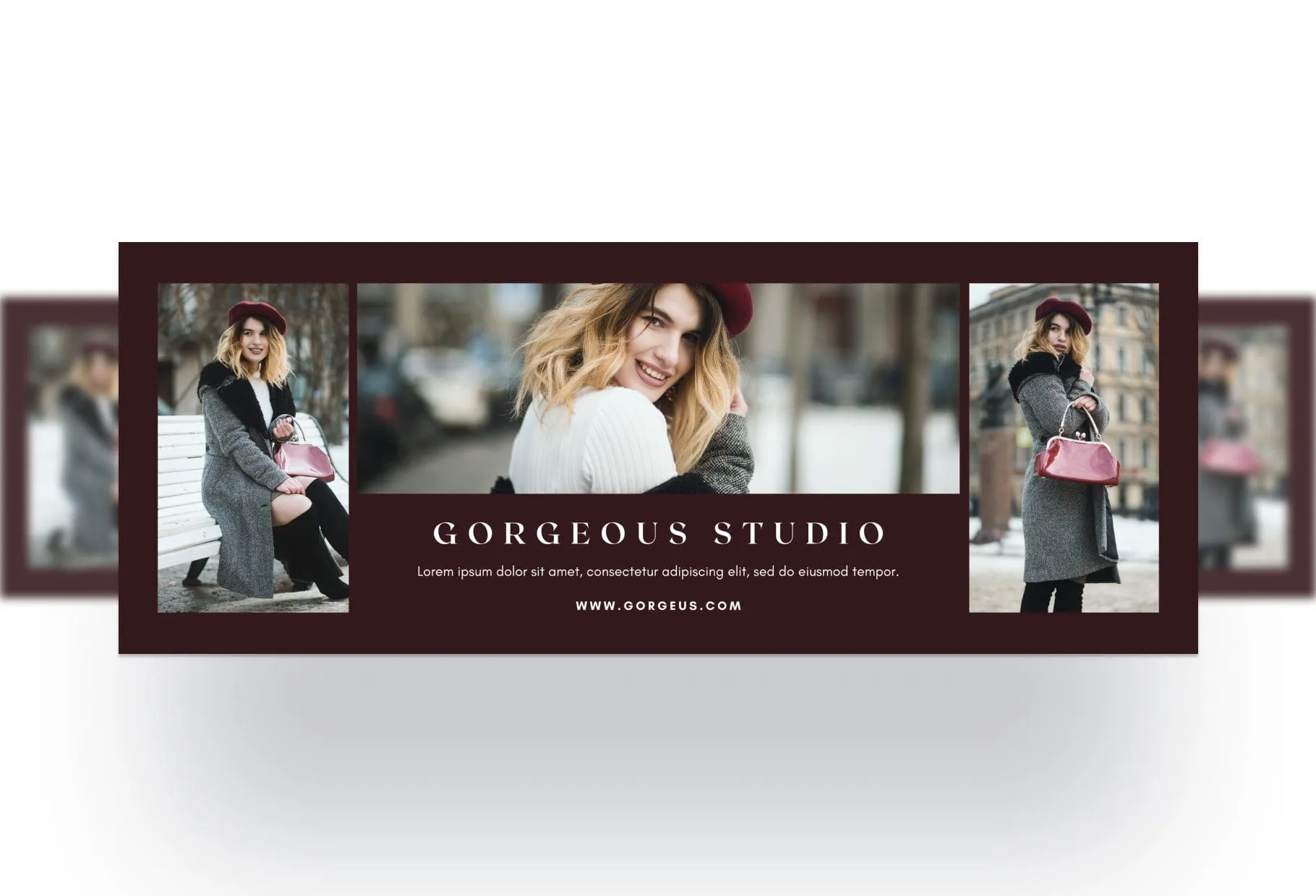 Gorgeous Studio Facebook Cover for Photographers Editable Canva Template