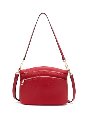 GRACE LEATHER XBODY BAG- E1-0818-FIRE- NEW IN