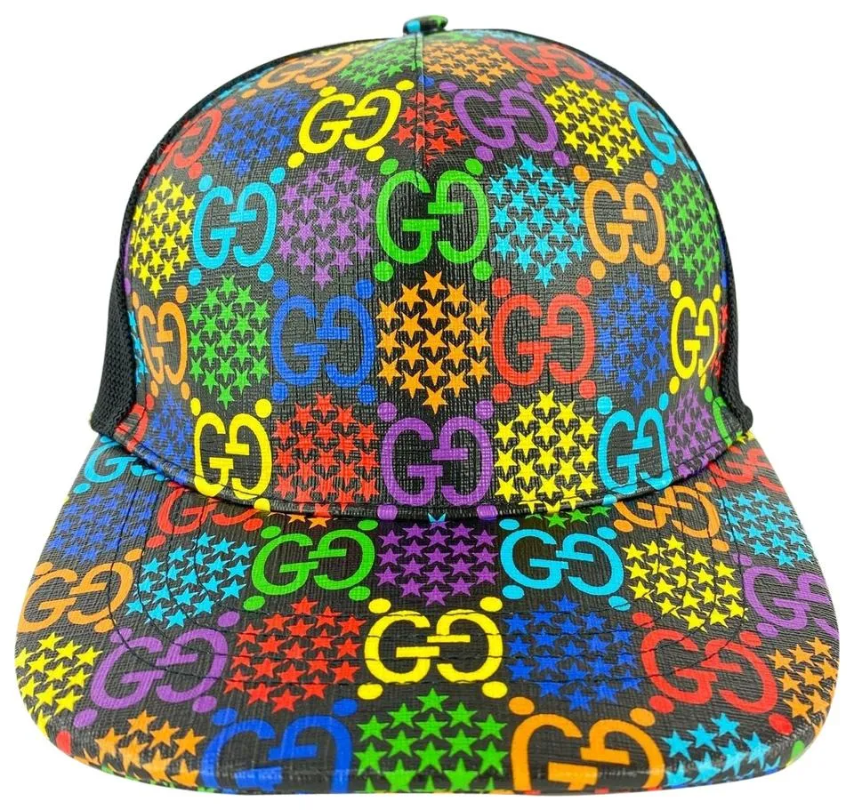 Gucci New Psychedelic GG Baseball Cap Hat with Pouch 861947