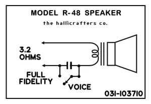 HALLICRAFTERS-R-48-SPEAKER-LABEL