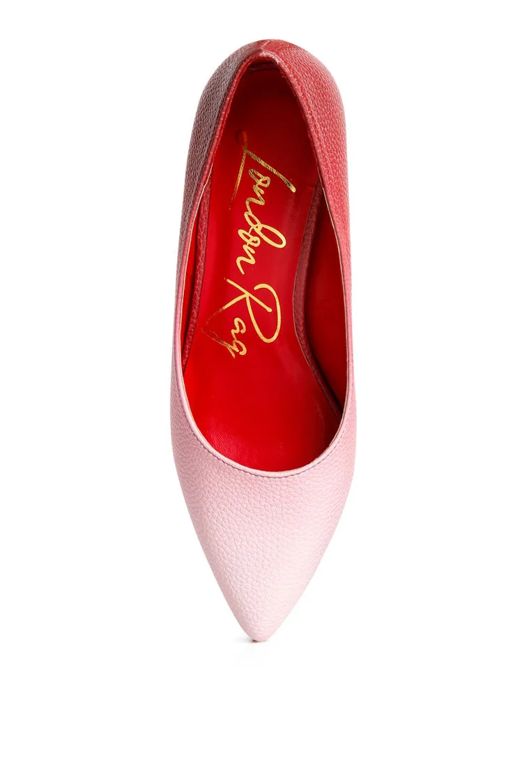 Harlow Metallic Accent Block Heel Pumps