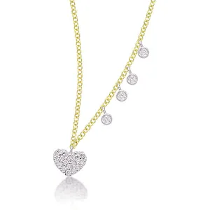 Heart Necklace with Diamond Accents