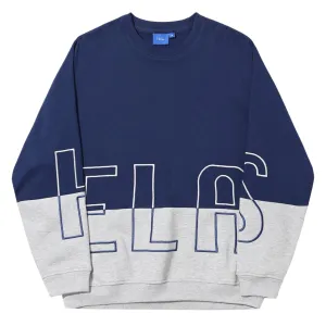 Helas Negative Crewneck Sweatshirt - Heather Grey Navy