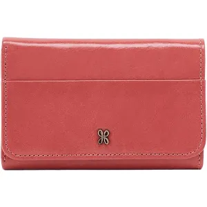 Hobo Jill Trifold Wallet Cherry Blossom Polished Leather