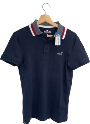 Hollister Navy Advanced Stretch Polo Shirt XS
