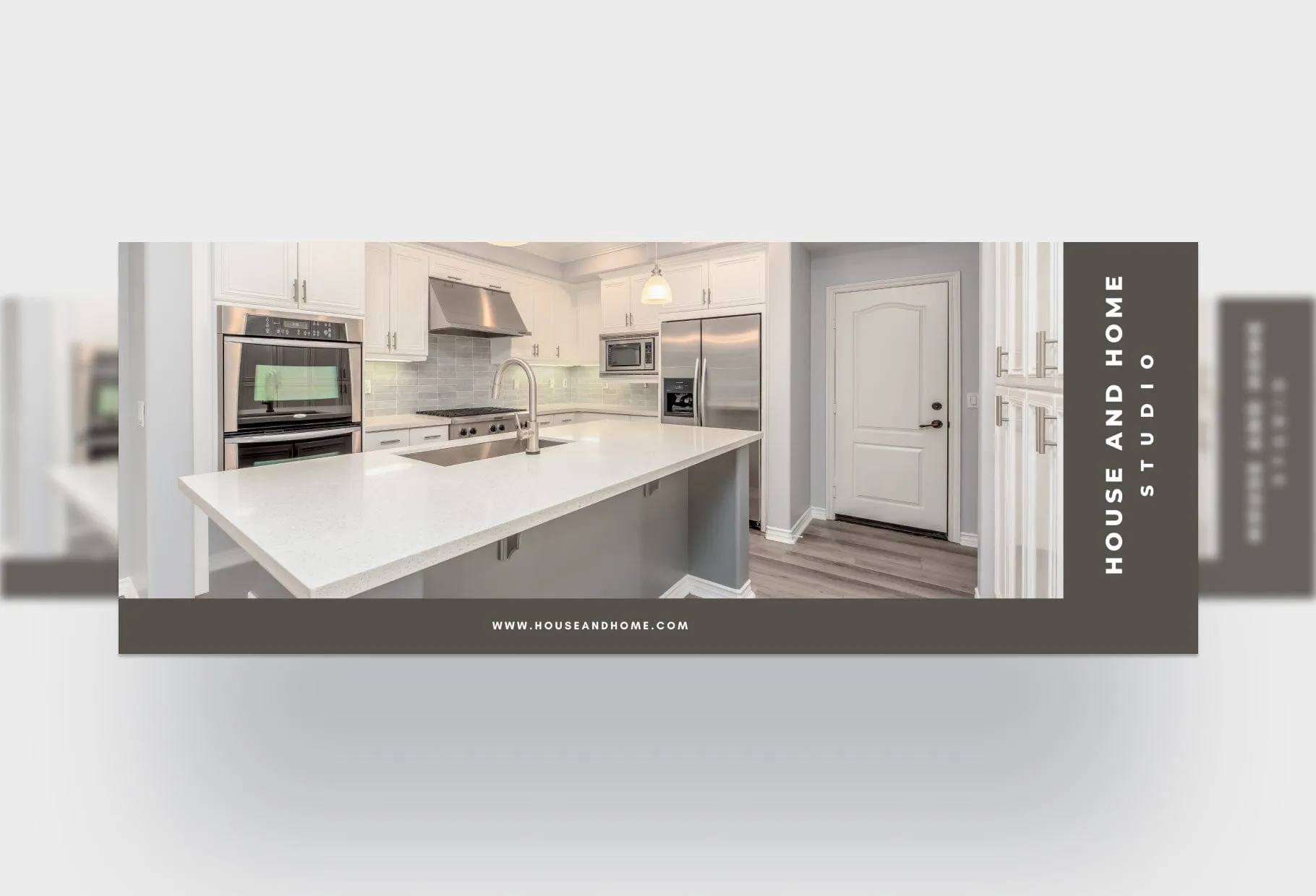 House and Home Studio Facebook Cover for Photographers Editable Canva Template