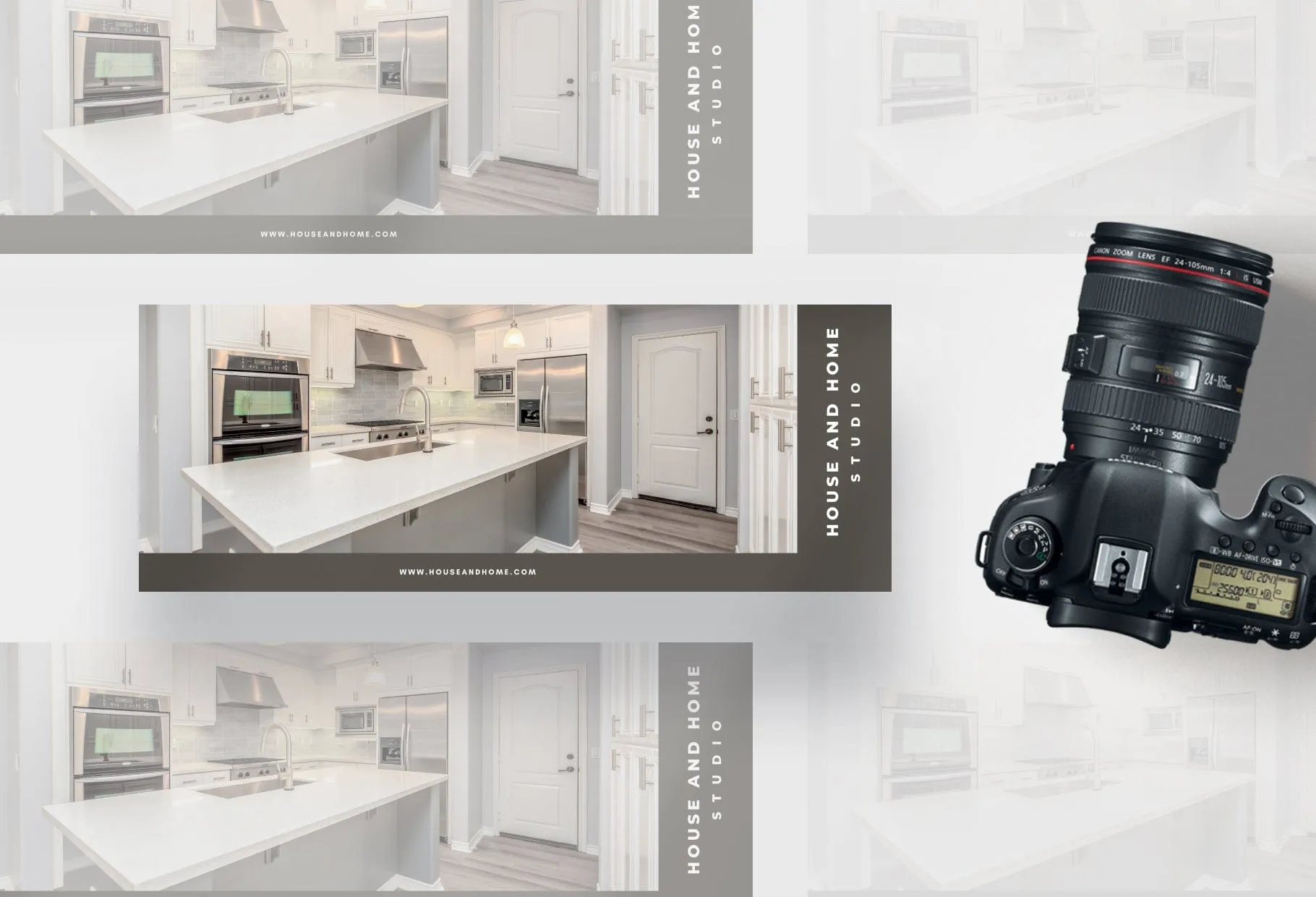 House and Home Studio Facebook Cover for Photographers Editable Canva Template