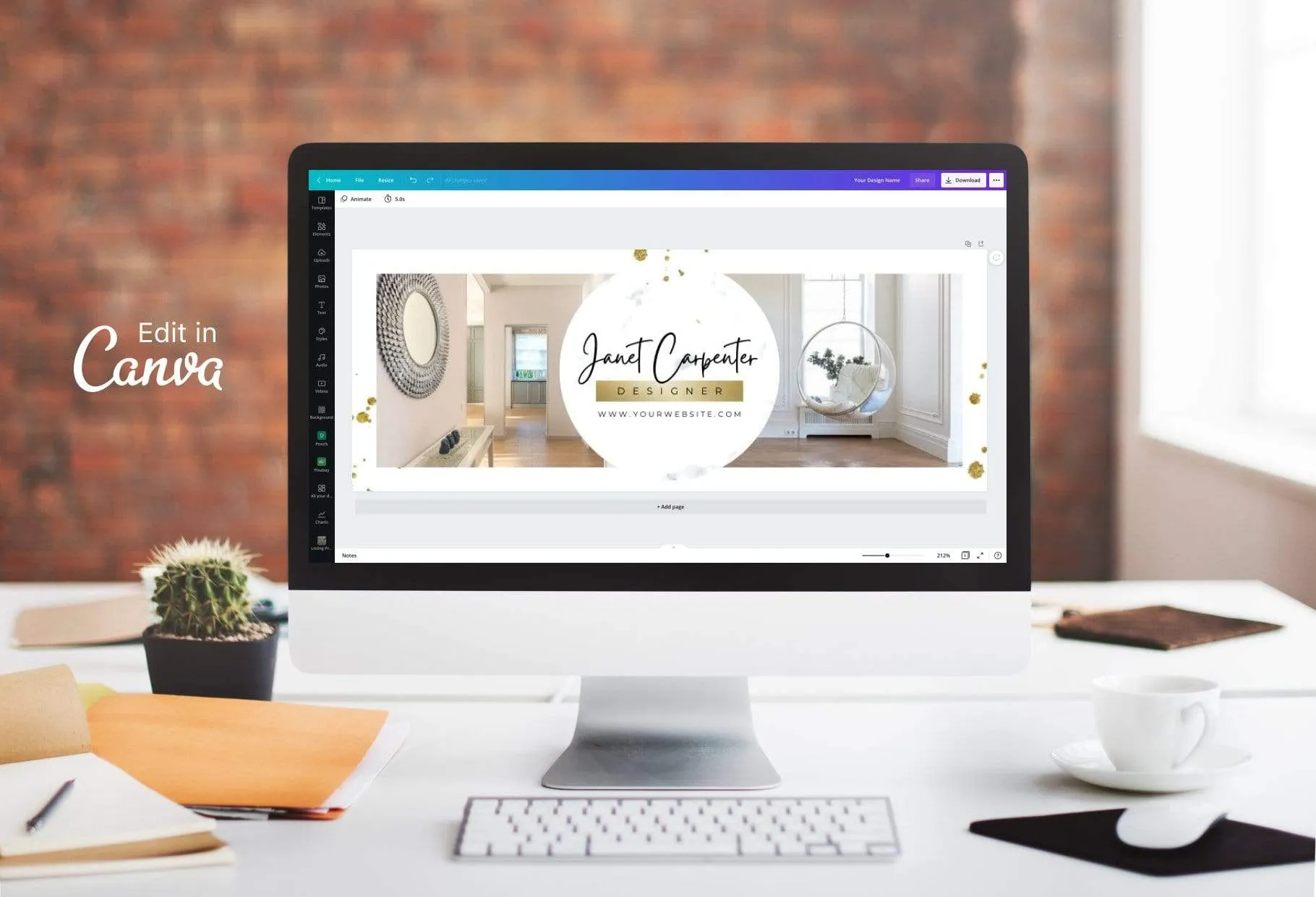 Janet Facebook Cover Canva Template
