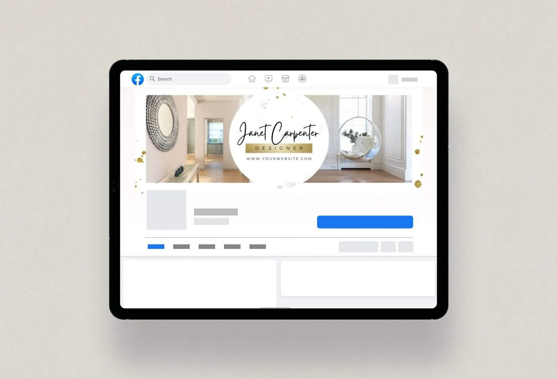 Janet Facebook Cover Canva Template