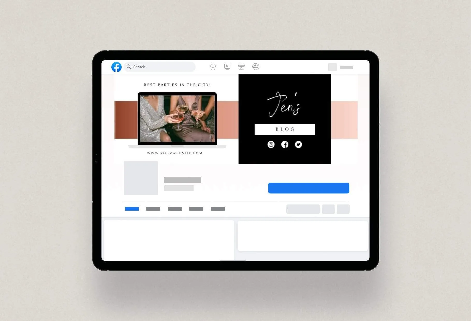 Jens Facebook Cover Canva Template