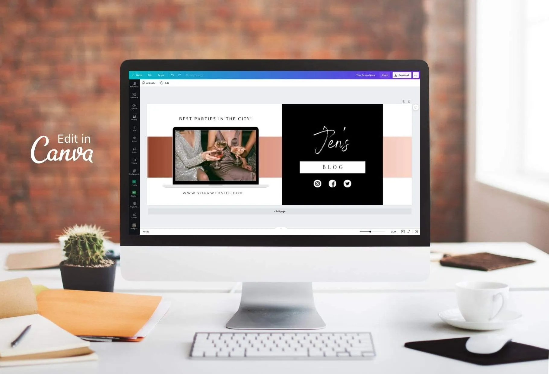 Jens Facebook Cover Canva Template