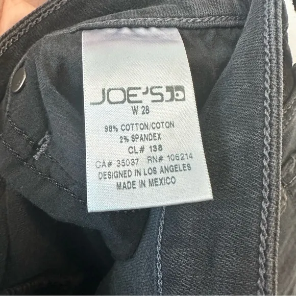 Joe’s Jeans Lisbeth Black Denim Shorts 28