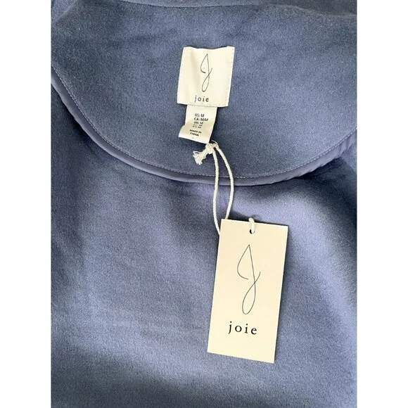 Joie Full Zip Front Pockets Blue Jacket women's Size M  NWT