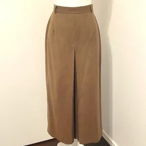 Jones New York Country Large Worsted Wool Vintage Skirt Inverted Pleat Brown