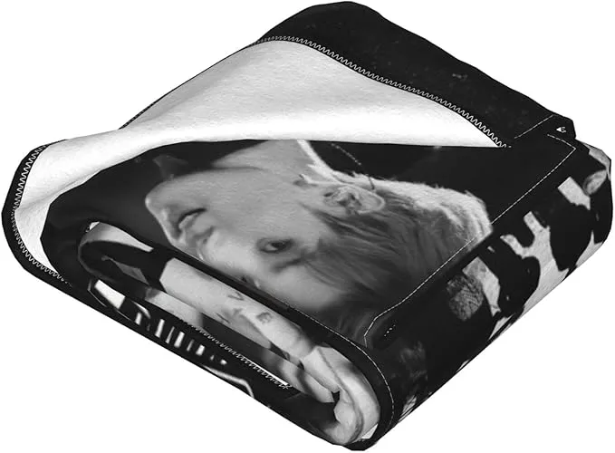 Jung Kook Blanket 60"X80" Soft and Comfortable Warm Fleece Throw Full Picture of Idol Group Blankets Yoga Blankets Beach Blanket Picnic Blankets Gift for Dorm Room Decor Sofa Bed Camping Travel