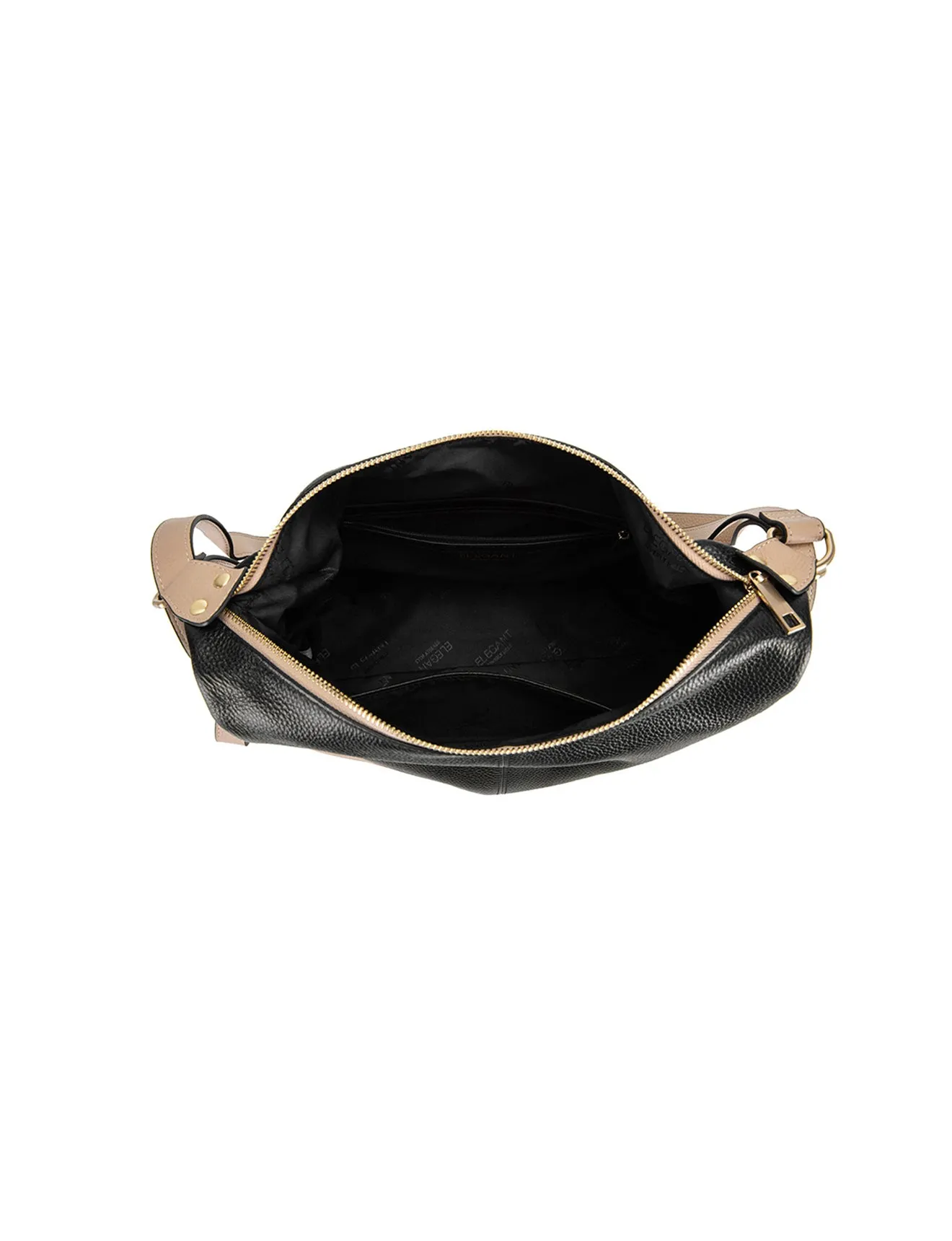 KAMILA LEATHER CONVERTIBLE BACKPACK-E1-0823-BLACK/PUTTY