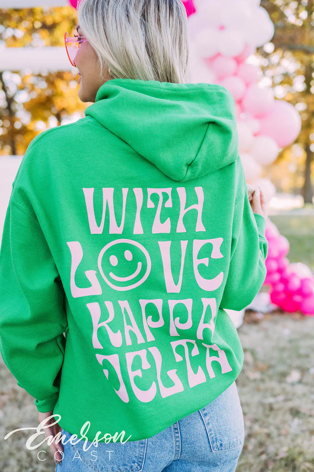 Kappa Delta PR With Love Smiley Face Hoodie