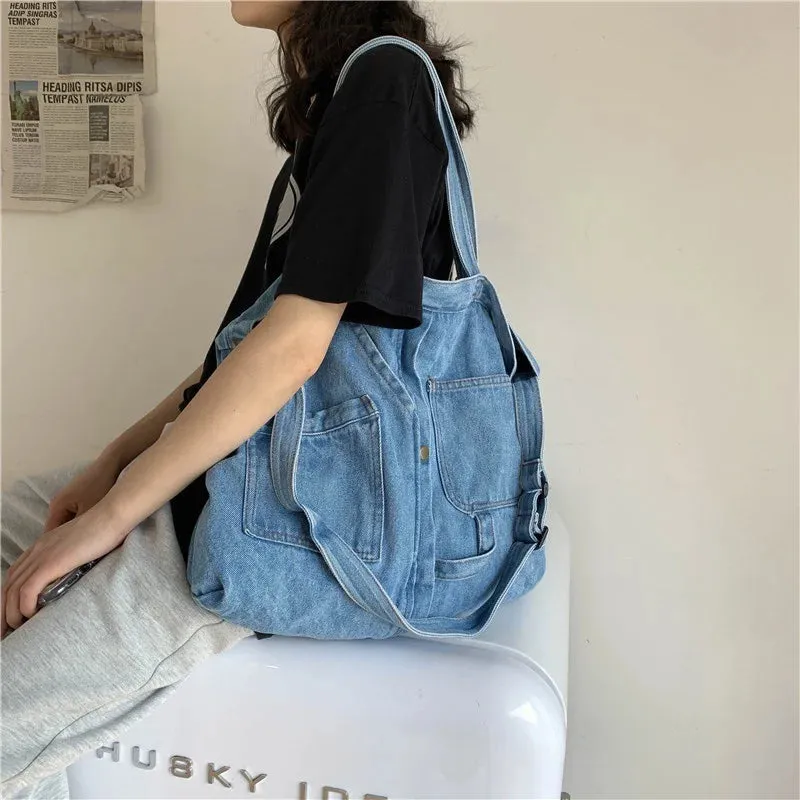 Kawaii Denim Charm 👜✨ Cute Casual Shoulder Bags for Trendy Women - Stylish Crossbody & Tote Collection! 🌈👖