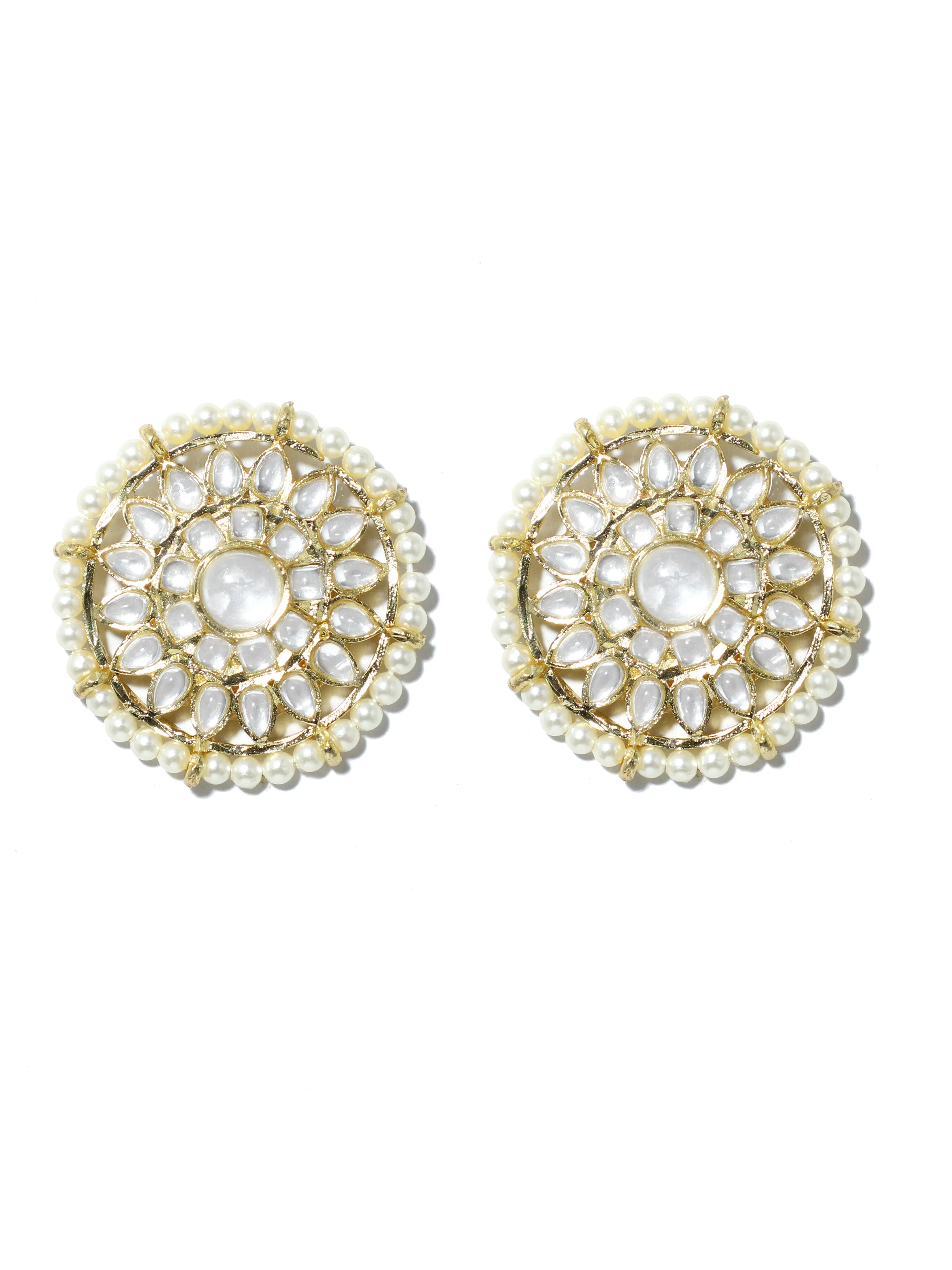 Kundan Choker Pearl Beads Necklace Set