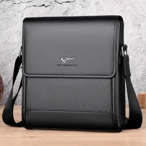 Large Business Men Shoulder Messenger Leather Bag
