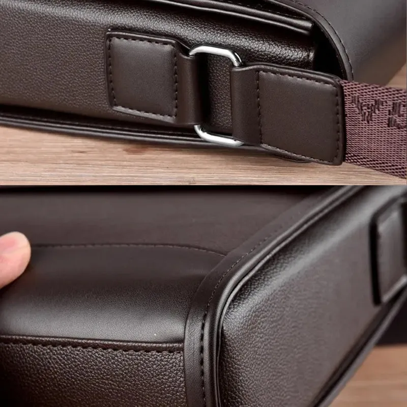 Large Business Men Shoulder Messenger Leather Bag
