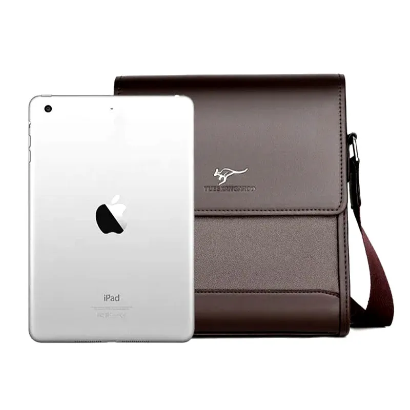 Large Business Men Shoulder Messenger Leather Bag