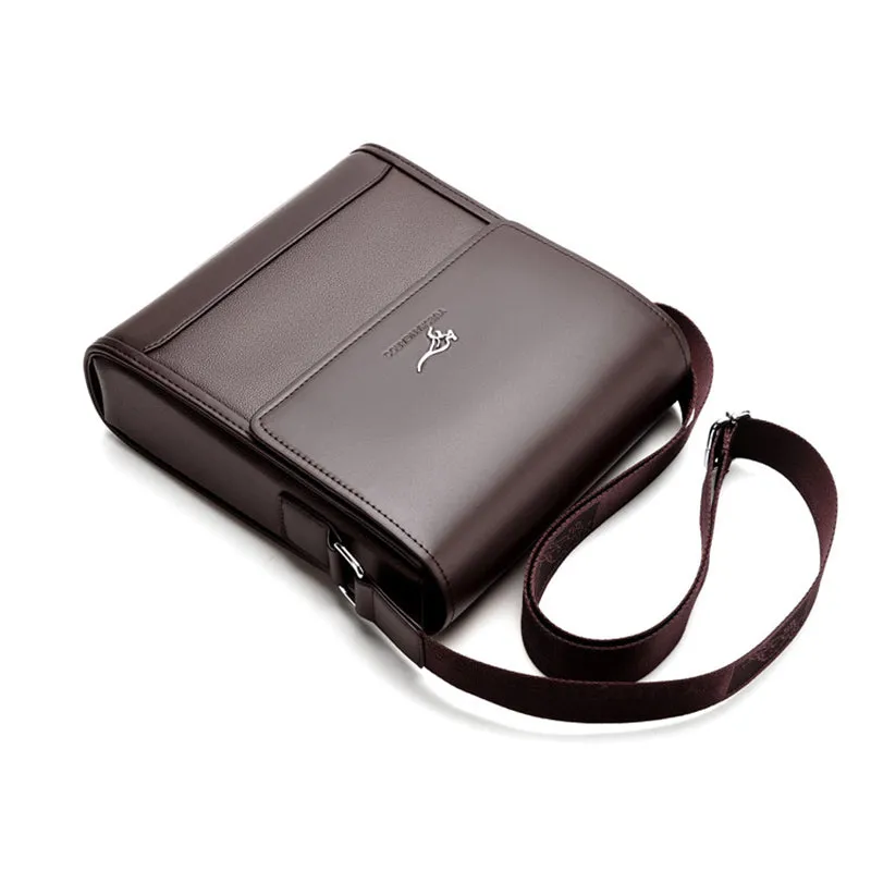 Large Business Men Shoulder Messenger Leather Bag
