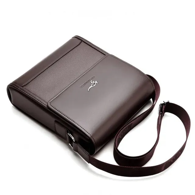 Large Business Men Shoulder Messenger Leather Bag