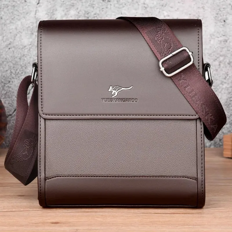 Large Business Men Shoulder Messenger Leather Bag
