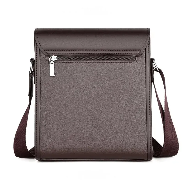 Large Business Men Shoulder Messenger Leather Bag