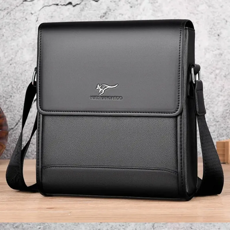 Large Business Men Shoulder Messenger Leather Bag