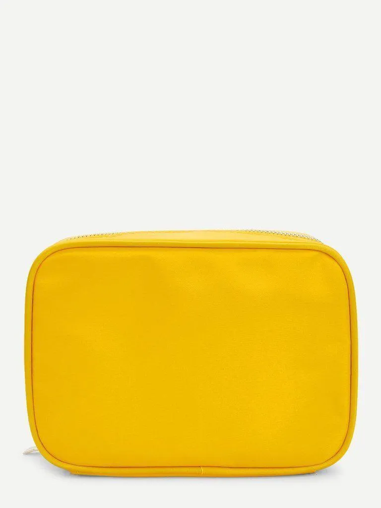 Letter Print Makeup Bag