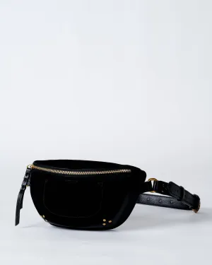 lino banane belt bag - noir graine