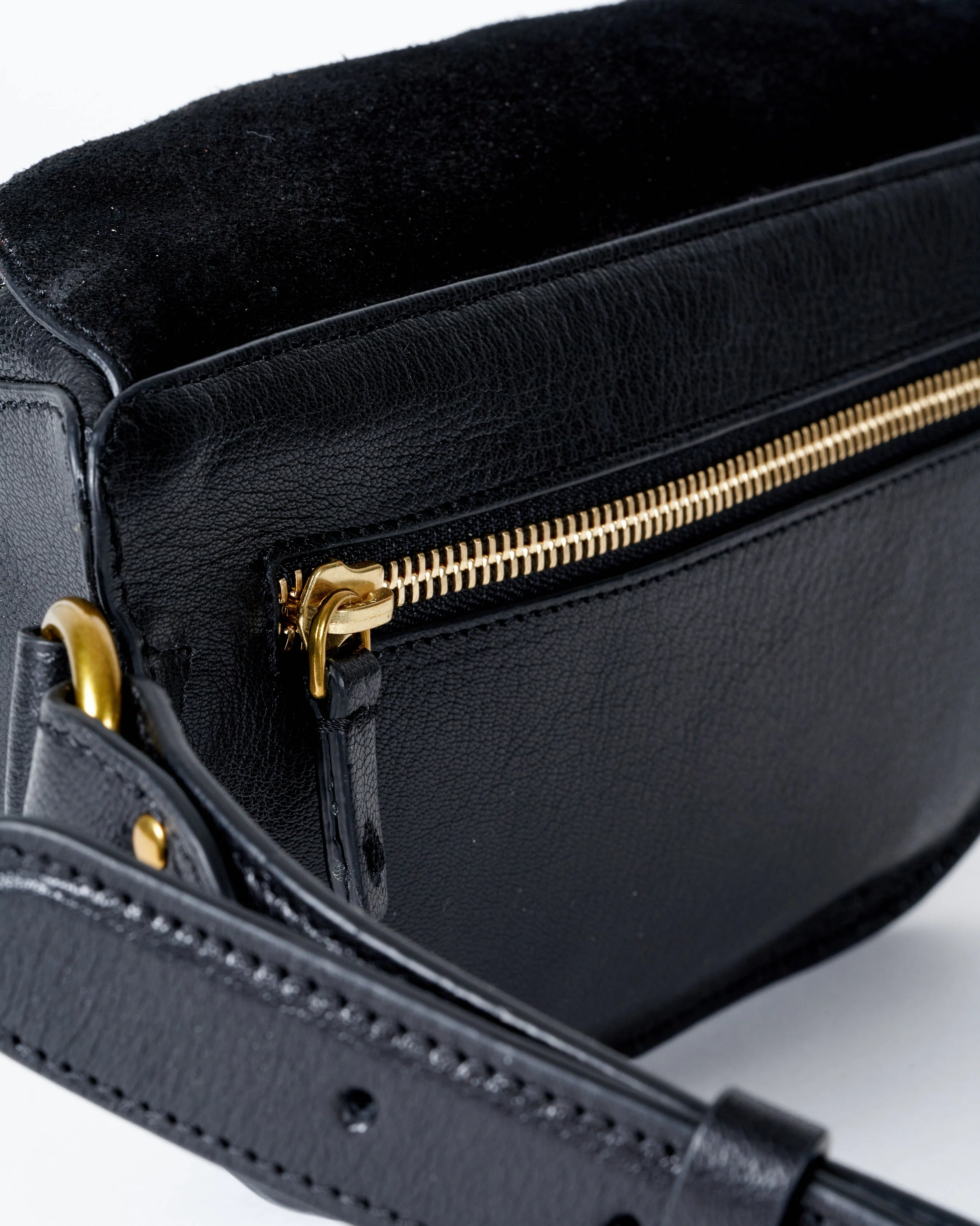 lino banane belt bag - noir graine