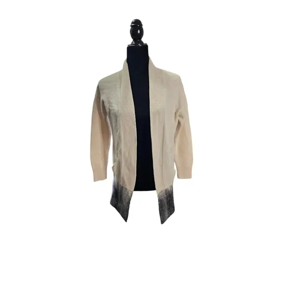 Lord &amp; Taylor Ombre Open-Front Wool Cardigan - Size XS