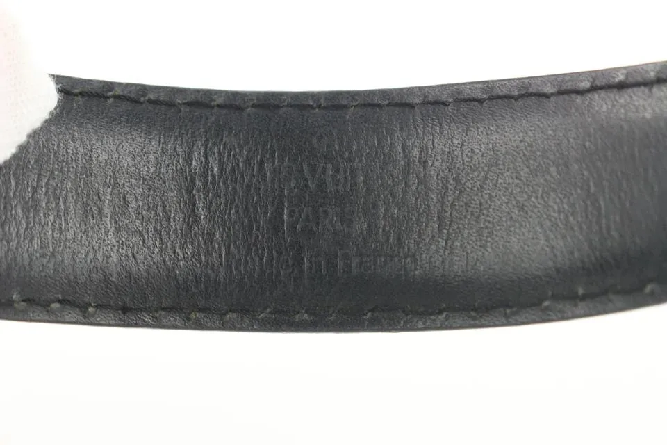 Louis Vuitton 85/34 Black Epi Leather Ceinture Belt Gold Buckle 6lvs17