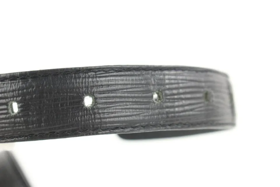 Louis Vuitton 85/34 Black Epi Leather Ceinture Belt Gold Buckle 6lvs17