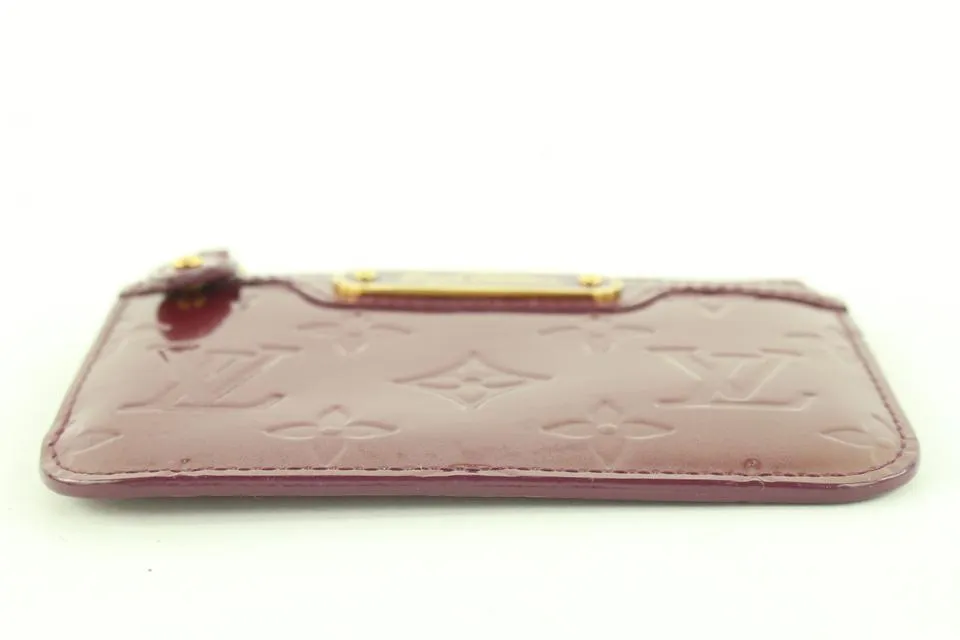 Louis Vuitton Amarante Monogram Vernis Key Pouch NM Pochette Cles Keychain 7lvs421