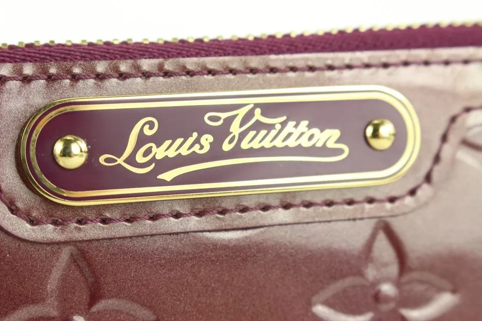 Louis Vuitton Amarante Monogram Vernis Key Pouch NM Pochette Cles Keychain 7lvs421