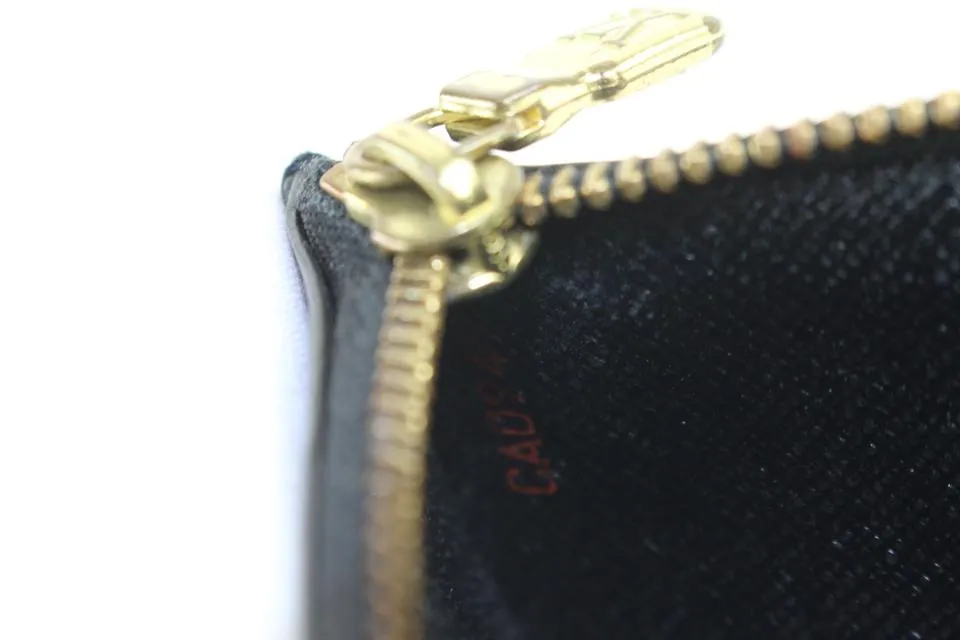 Louis Vuitton Black Epi Leather Noir Pochette Cles Key Pouch 1029lv38
