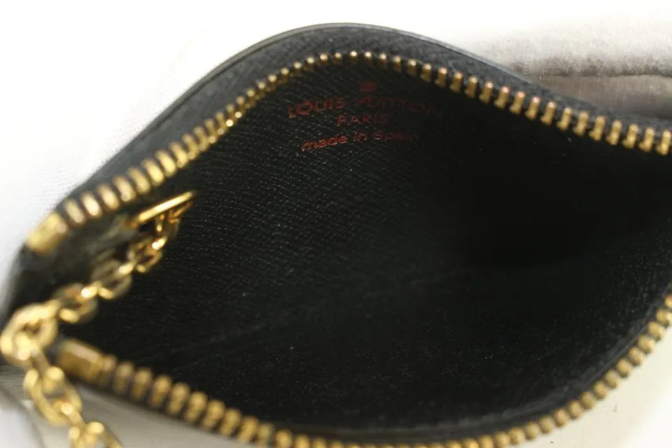 Louis Vuitton Black Epi Leather Noir Pochette Cles Key Pouch 1029lv38