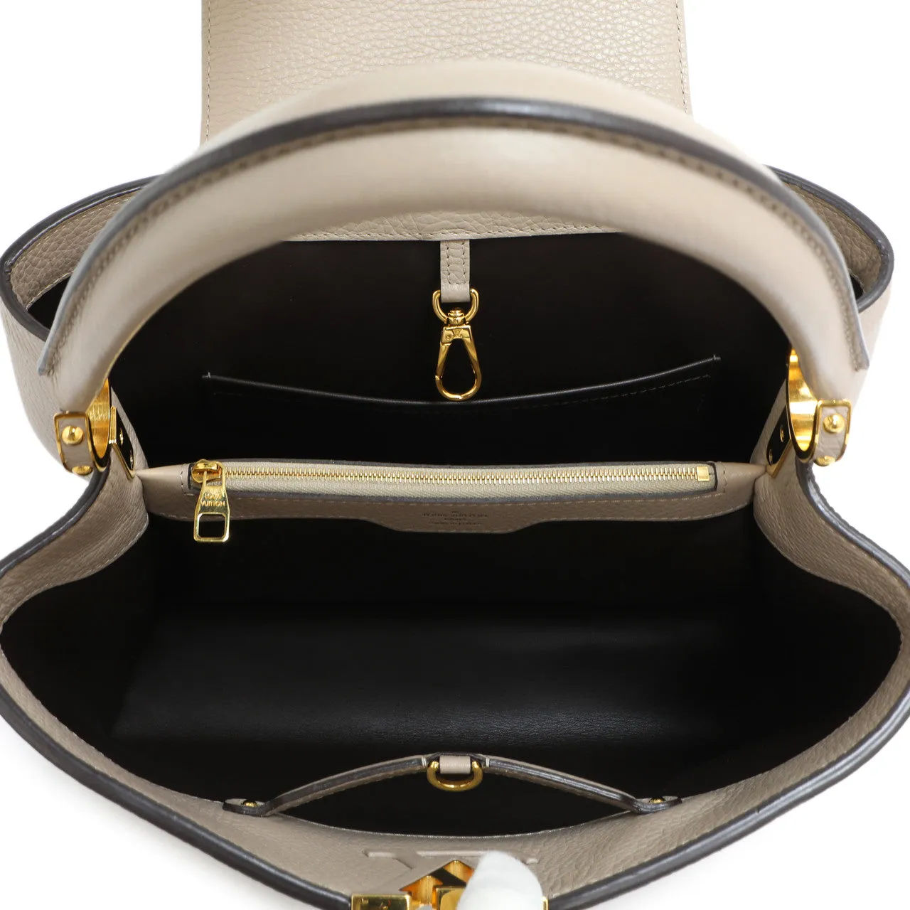 Louis Vuitton Galet Taurillon Leather Capucines MM