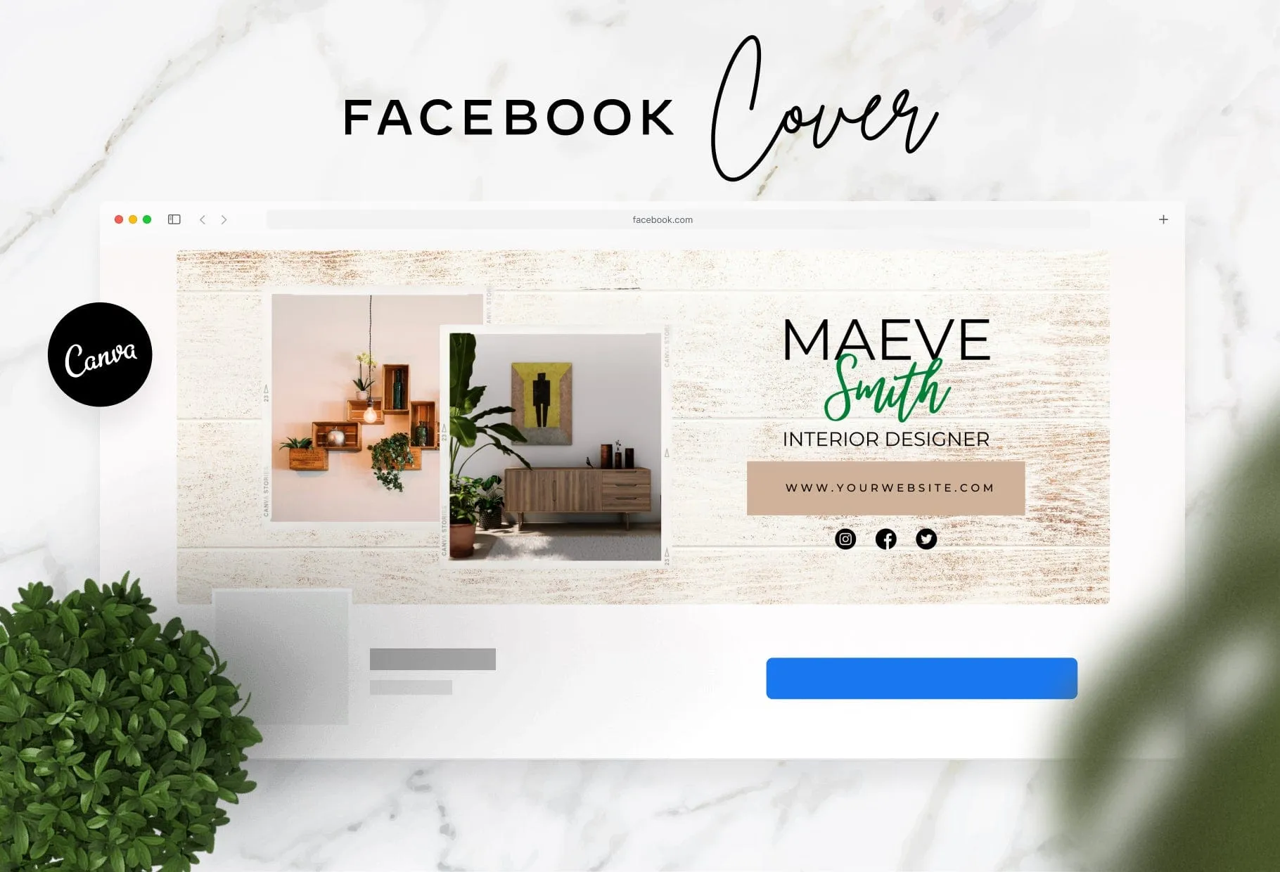 Maeve Facebook Cover Canva Template