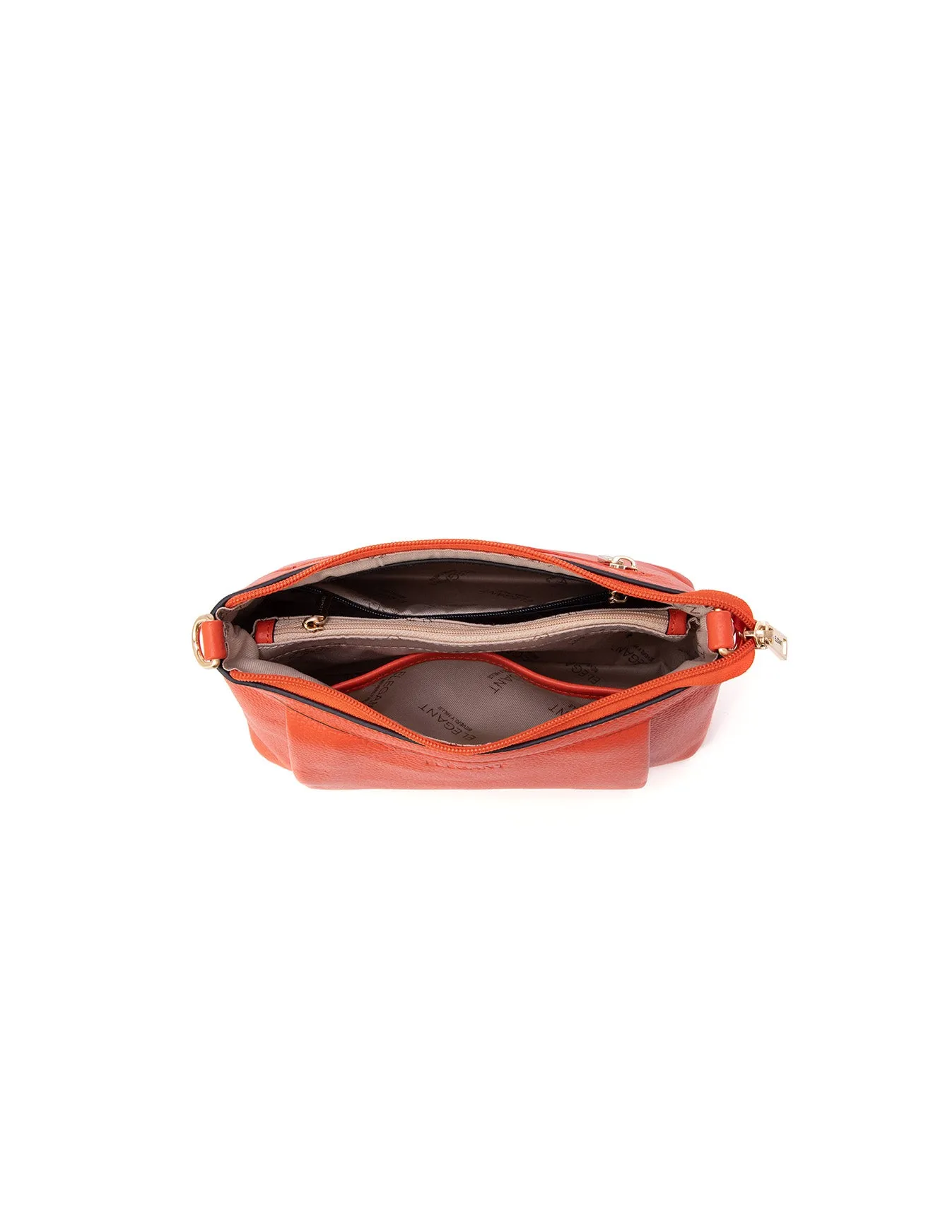 MARCIA LEATHER XBODY BAG-E1-0830-TANGERINE-SALE